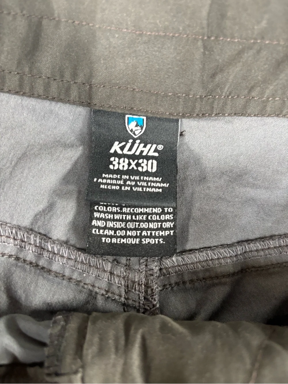 Kuhl Revolvr Pants Mens 38x30 Gray Performance Stretch Hiking Outdoor Patina